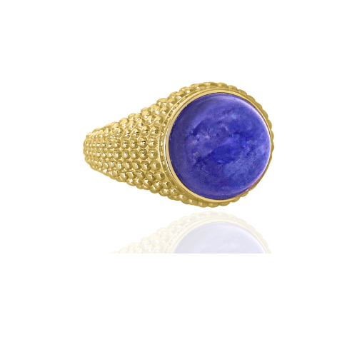 Gitana Ring in Round Lapis Lazuli