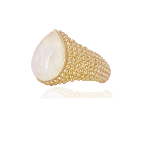 Gitana Ring in Pear Cut Moonstone
